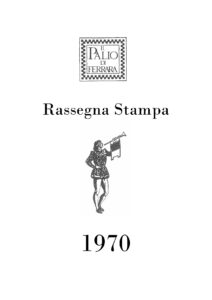 Copertina Rassegna Stampa Palio di Ferrara1970