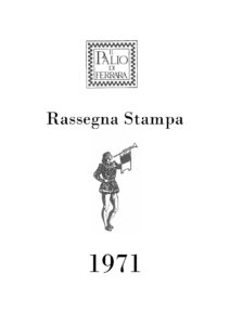 Copertina Rassegna Stampa Palio di Ferrara 1971