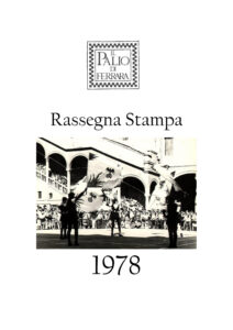 Copertina Rassegna Stampa Palio di Ferrara Edizione 1978