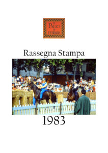 Copertina Rassegna Stampa Palio di Ferrara Edizione 1983