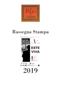 Copertina Rassegna Stampa Palio di Ferrara 2019